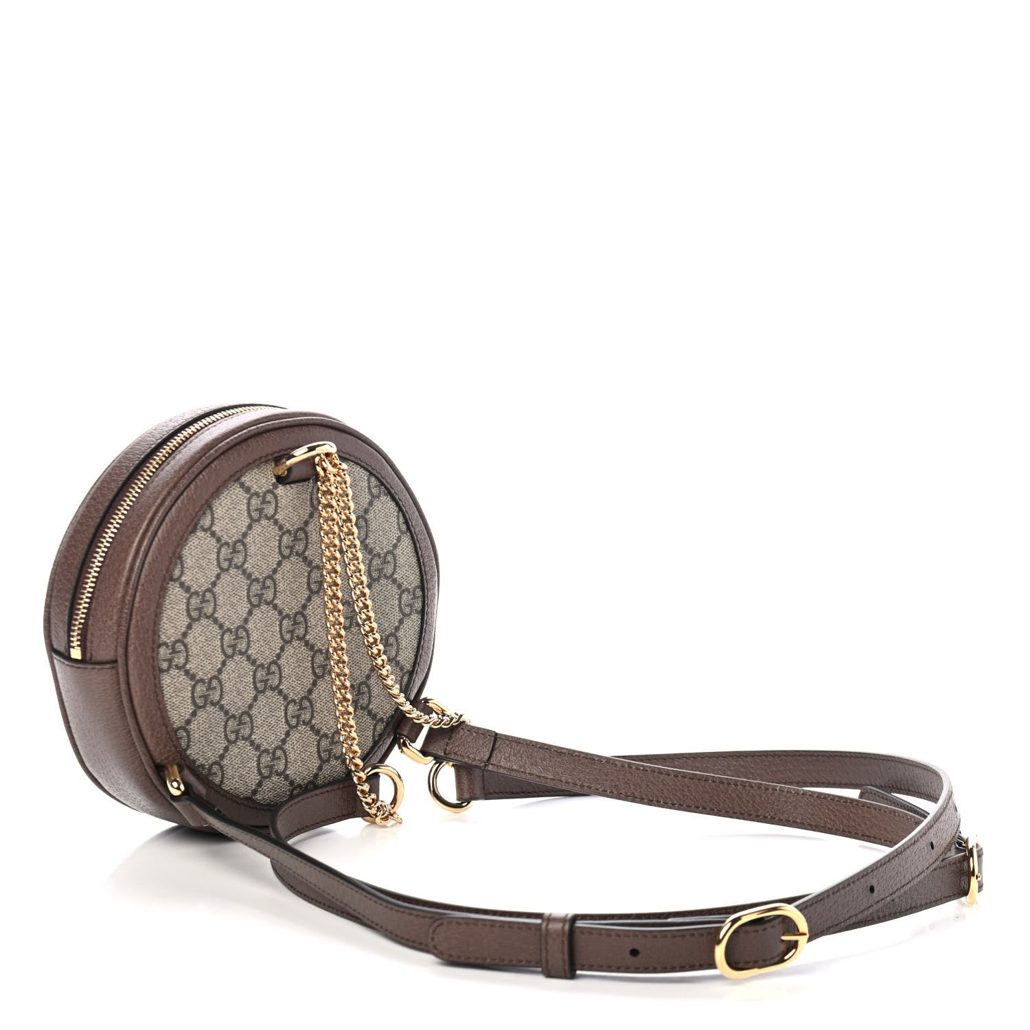 Gucci GG Supreme Monogram Web Mini Ophidia Round Backpack Brown 2 of 4