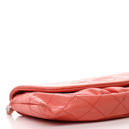 Chanel Caviar Half Moon Wallet On Chain WOC Coral 10 of 11