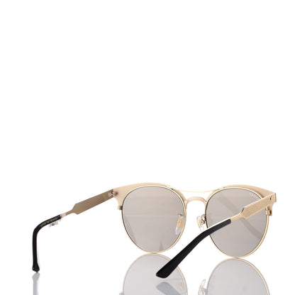 Gucci Round Metal GG0075SK Sunglasses Gold 2 of 7