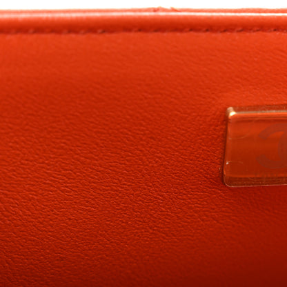 Chanel Lambskin Quilted Mini Rectangular Flap Dark Orange 7 of 12