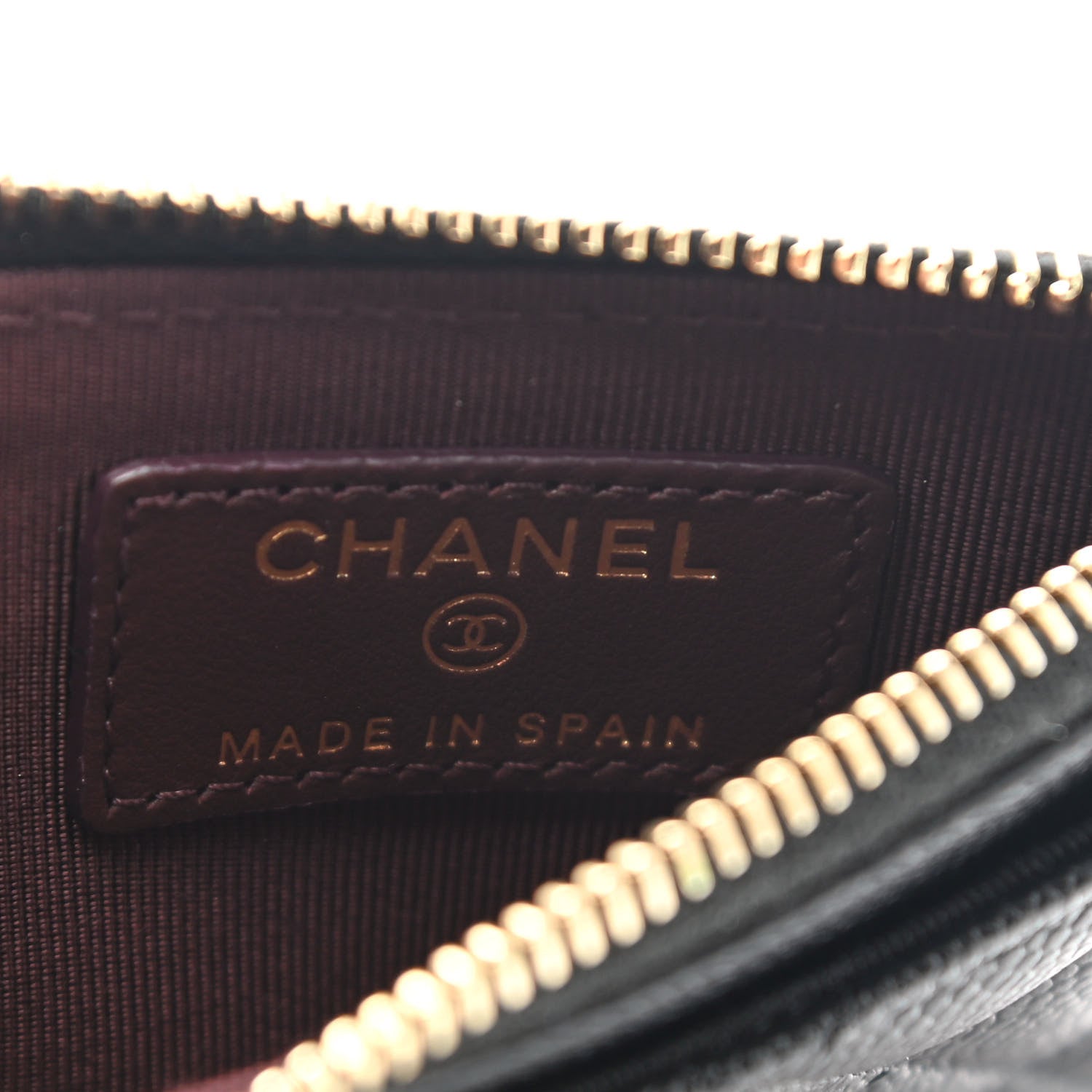 Chanel Caviar Quilted CC Zip Card Holder Black 6 of 8