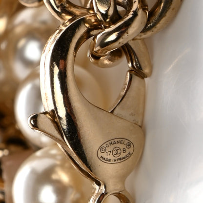 Chanel Lambskin Pearl Multistrand Bracelet White Beige 4 of 4