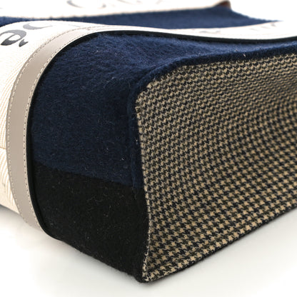 Chloe Felt Calfskin Medium Woody Ribbon Tote Navy 10 of 12