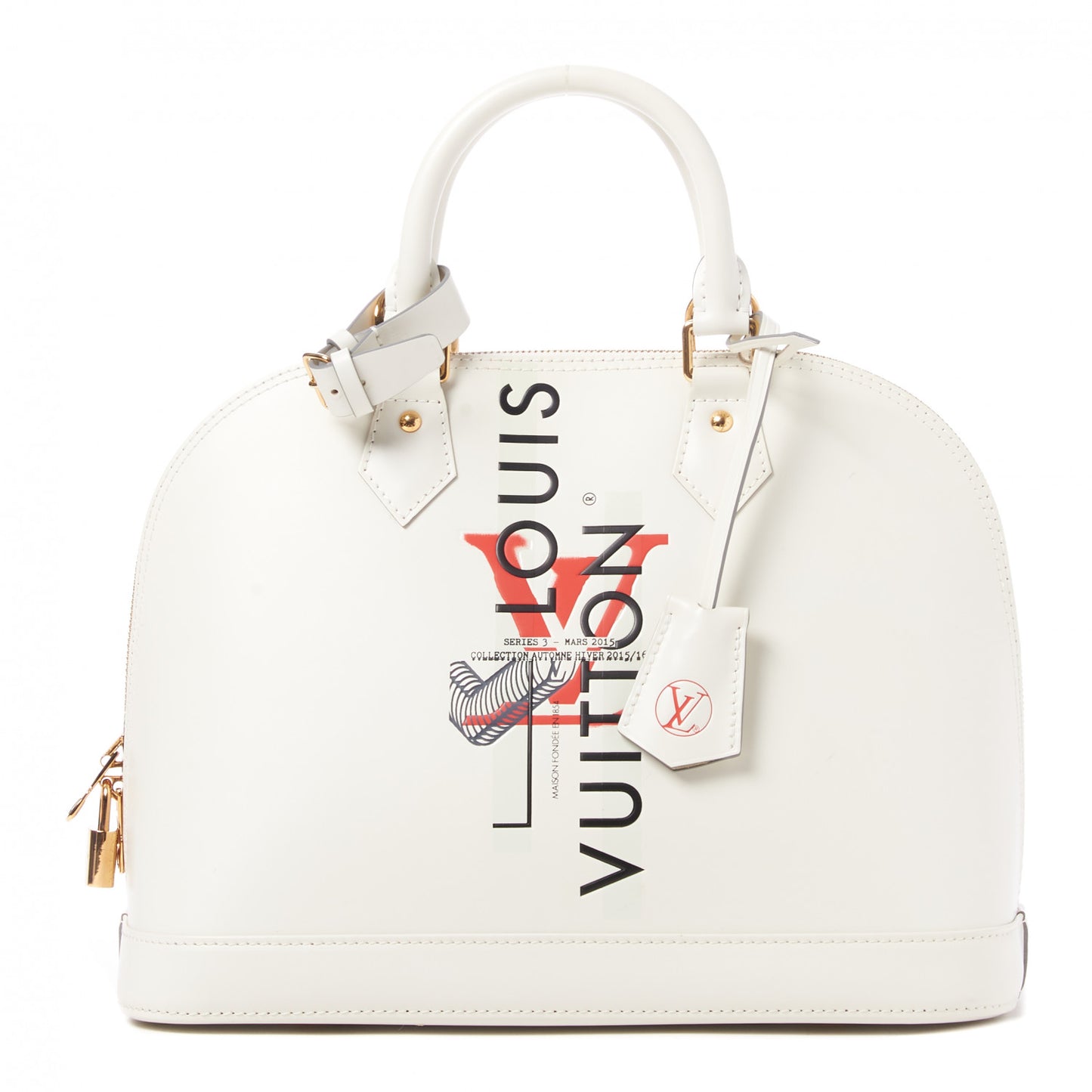 Smooth Calfskin Signature Alma PM White