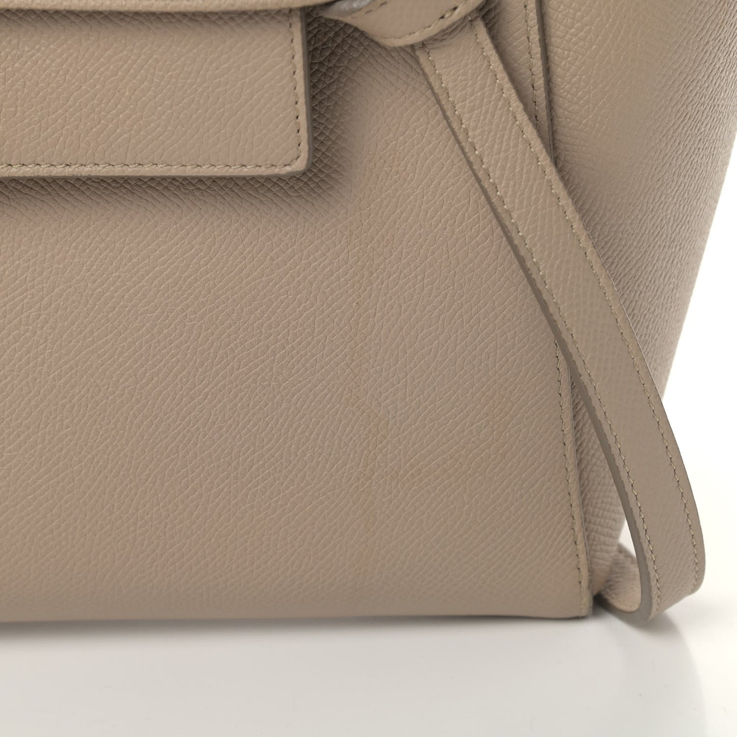 Grained Calfskin Mini Belt Bag Light Taupe