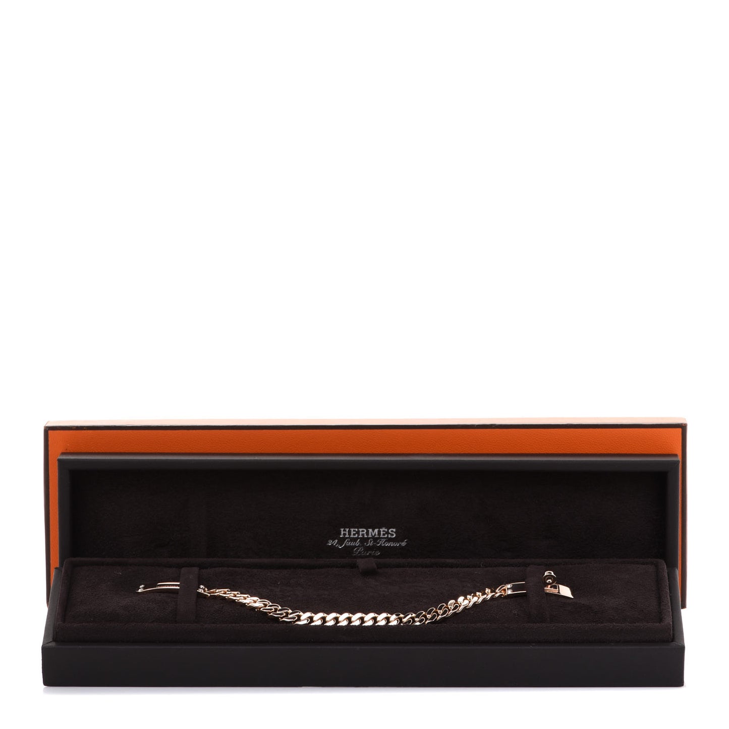 18K Rose Gold Diamond PM Kelly Chaine Bracelet SH