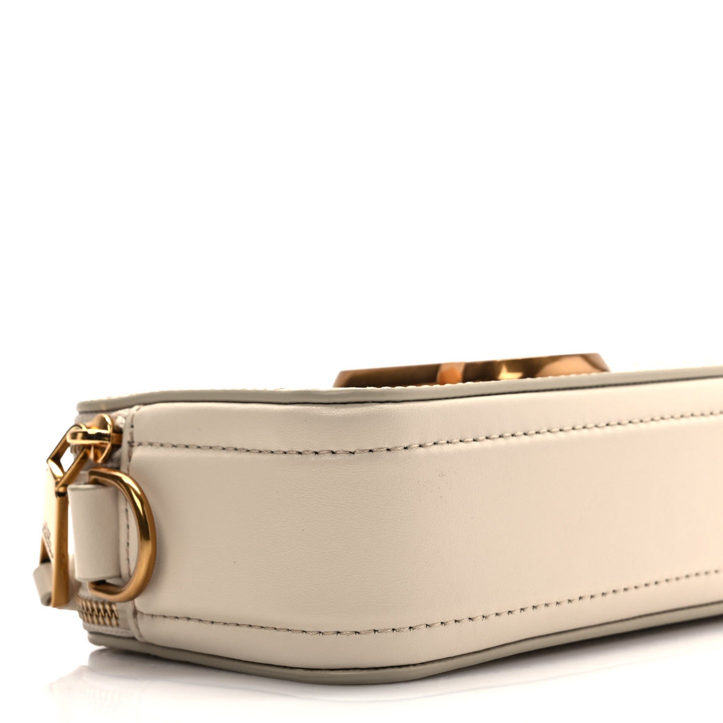 Perforated Calfskin Small Snapshot Camera Bag Tapioca
