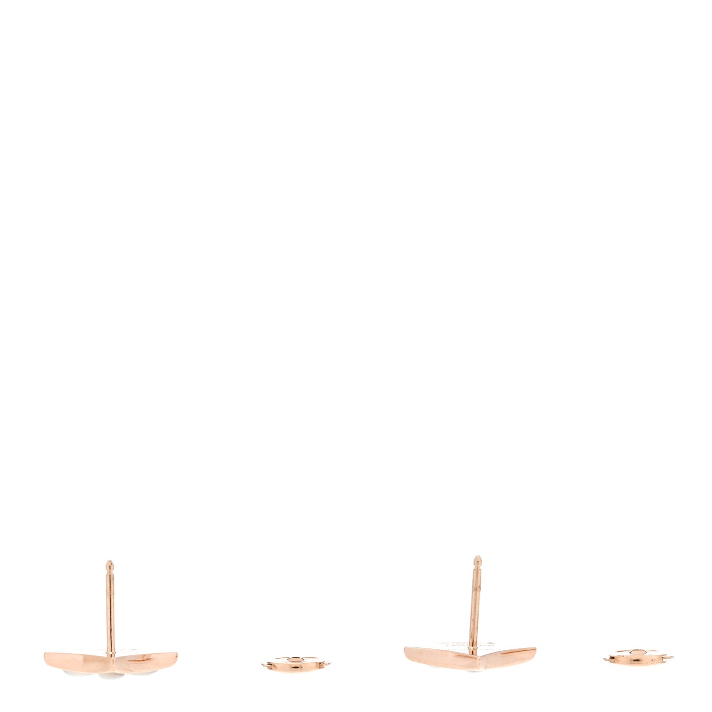 18K Pink Gold Mother of Pearl Color Blossom Star Stud Earrings