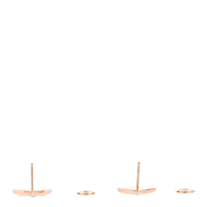 Louis Vuitton 18K Pink Gold Mother of Pearl Color Blossom Star Stud Earrings 4 of 5