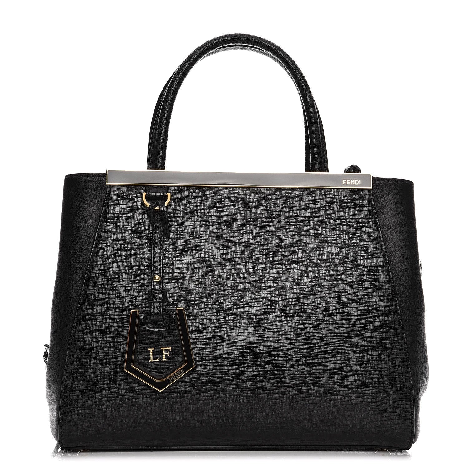 Fendi Vitello Elite Petite 2Jours Tote Black 1 of 9