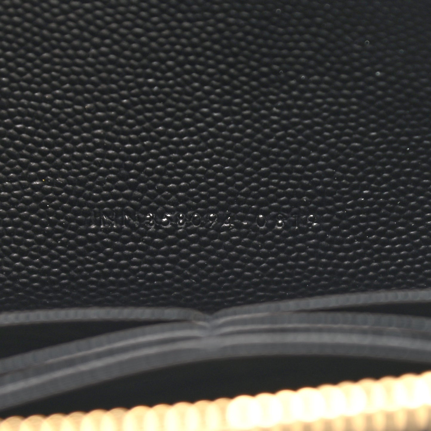 Grain De Poudre Matelasse Chevron Monogram Zip Around Wallet Black