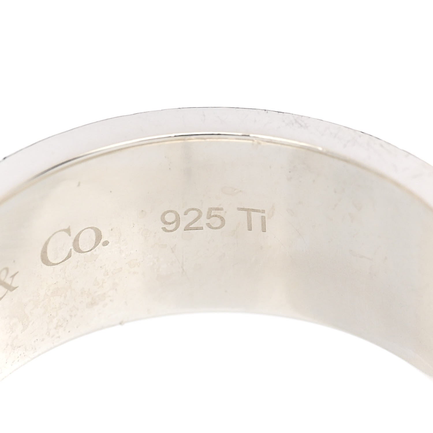 Tiffany Sterling Silver Titanium 1837 Band Ring 58 8.25 5 of 5