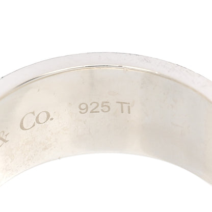 Tiffany Sterling Silver Titanium 1837 Band Ring 58 8.25 5 of 5