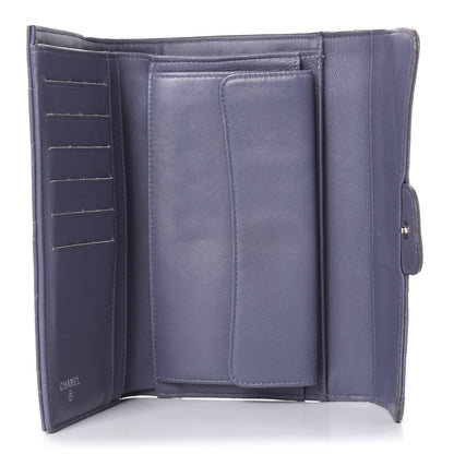 Chanel Lambskin Quilted Large Flap Wallet Purple 5 of 15