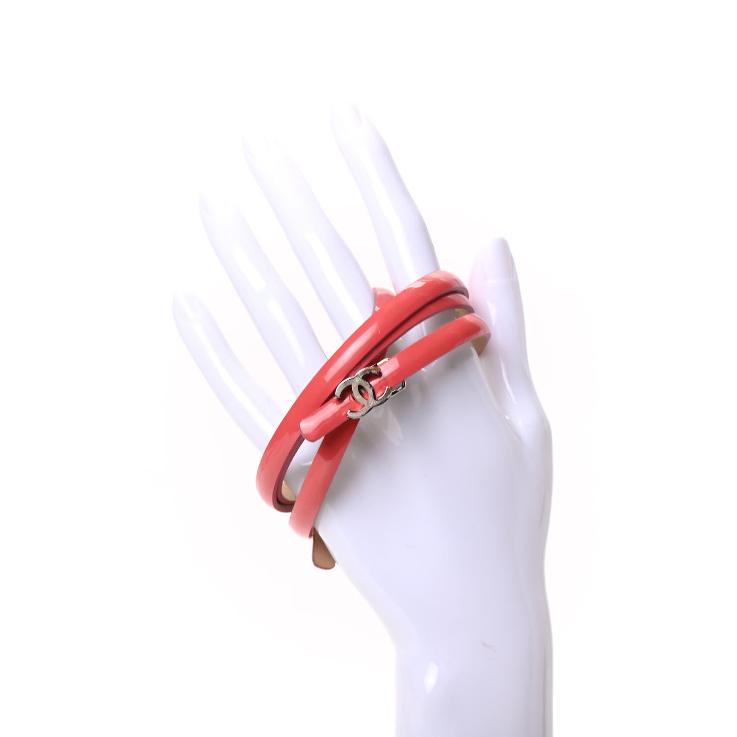 Chanel Patent Calfskin CC Logo Skinny Belt 75 30 Pink 2 of 6