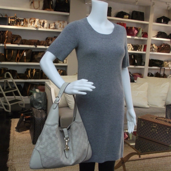 Gucci Guccissima Medium Jackie O Bouvier Hobo Off White 2 of 11