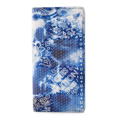Louis Vuitton Cowhide Monogram Bandana Brazza Wallet Blue 1 of 7