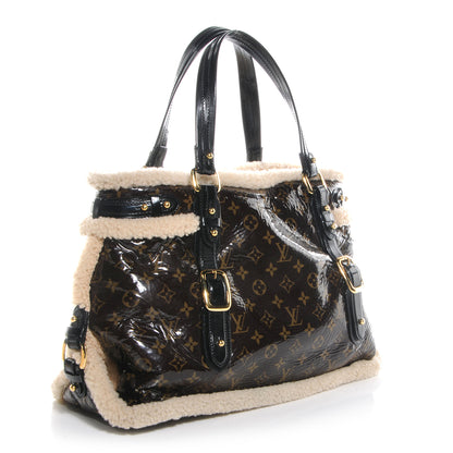 Louis Vuitton Patent Monogram Shearling Sac Thunder 3 of 7