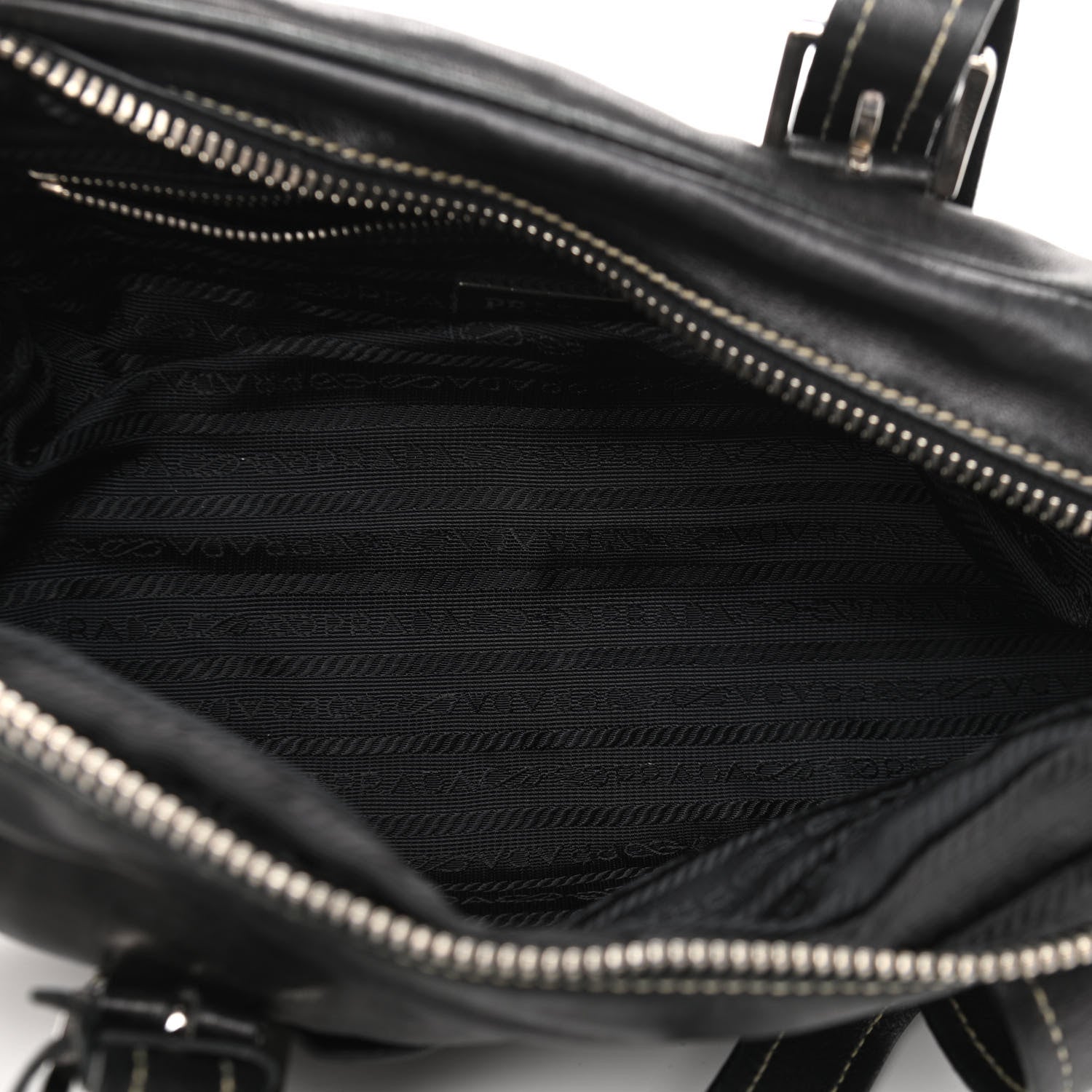 Prada Soft Calf Shoulder Bag Black 5 of 12