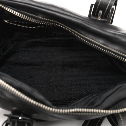 Prada Soft Calf Shoulder Bag Black 5 of 12