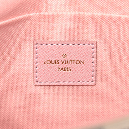 Louis Vuitton Damier Azur Pochette Felicie Chain Wallet Rose Ballerine 6 of 12