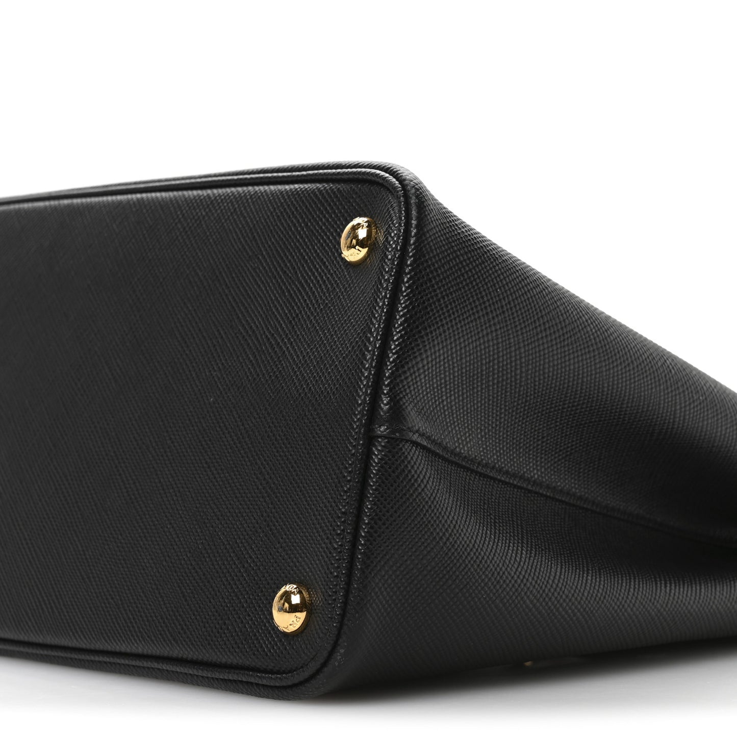 Saffiano Cuir Medium Double Bag Black Fuoco