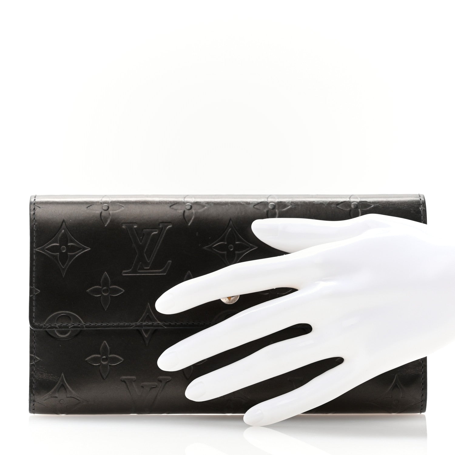 Louis Vuitton Mat Monogram Porte Tresor International Black 2 of 11