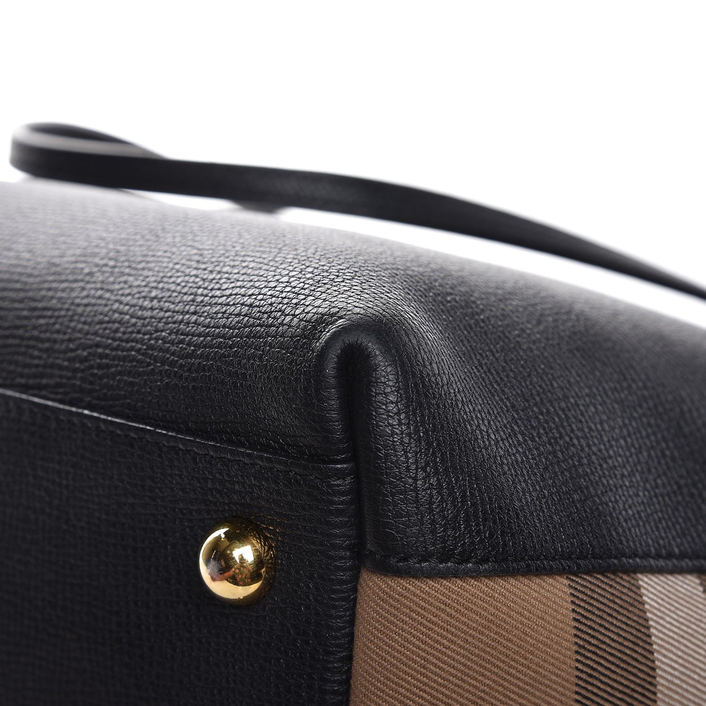 Derby Calfskin House Check Medium Welburn Tote Black