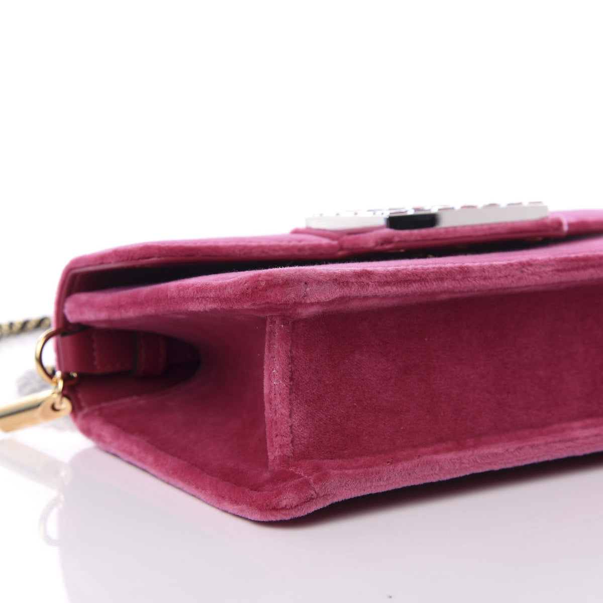 Velvet Crystal Square G Shoulder Bag Light Raspberry Rose