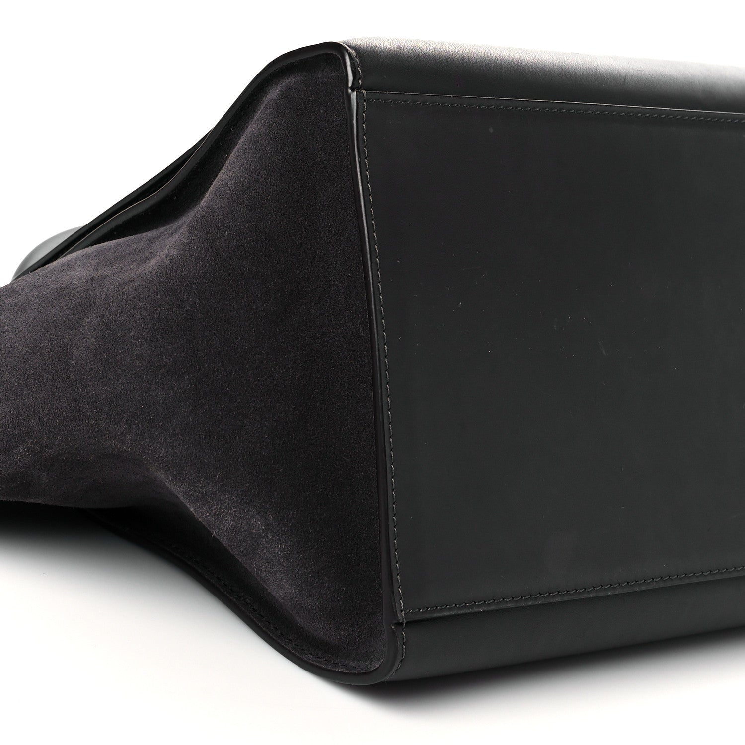Celine Smooth Calfskin Suede Small Trapeze Grey 8 of 12