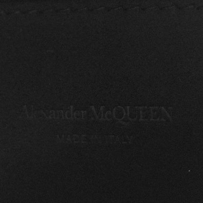 Alexander McQueen Calfskin Four Ring Sprayed-Print Flat Pouch Clutch Bag Red Black 7 of 9