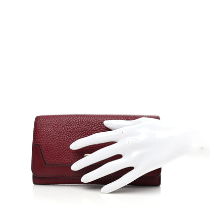 Burberry Grainy Calfskin Penrose Continental Wallet Burgundy 2 of 9
