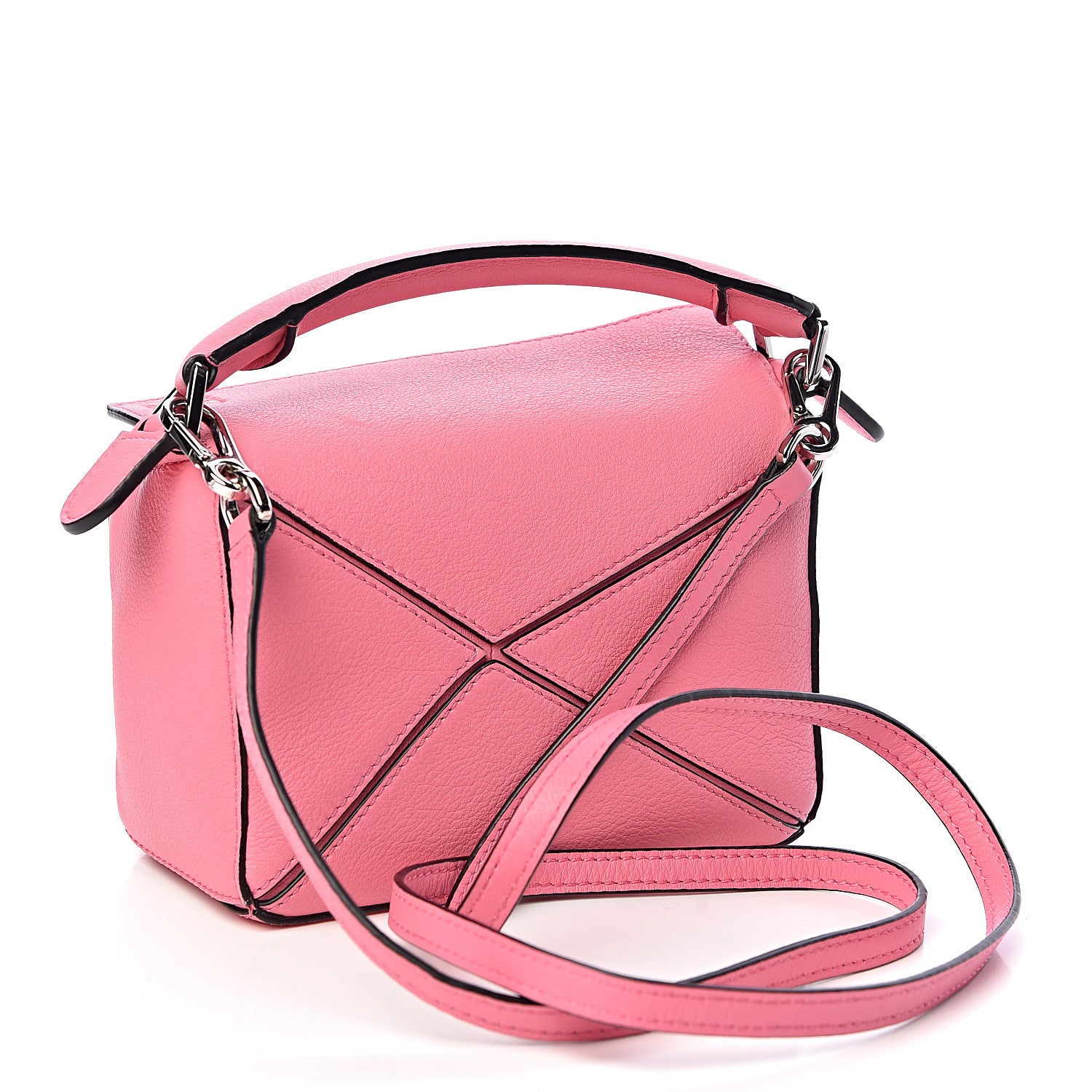 Loewe Calfskin Mini Puzzle Bag Wild Rose 3 of 11