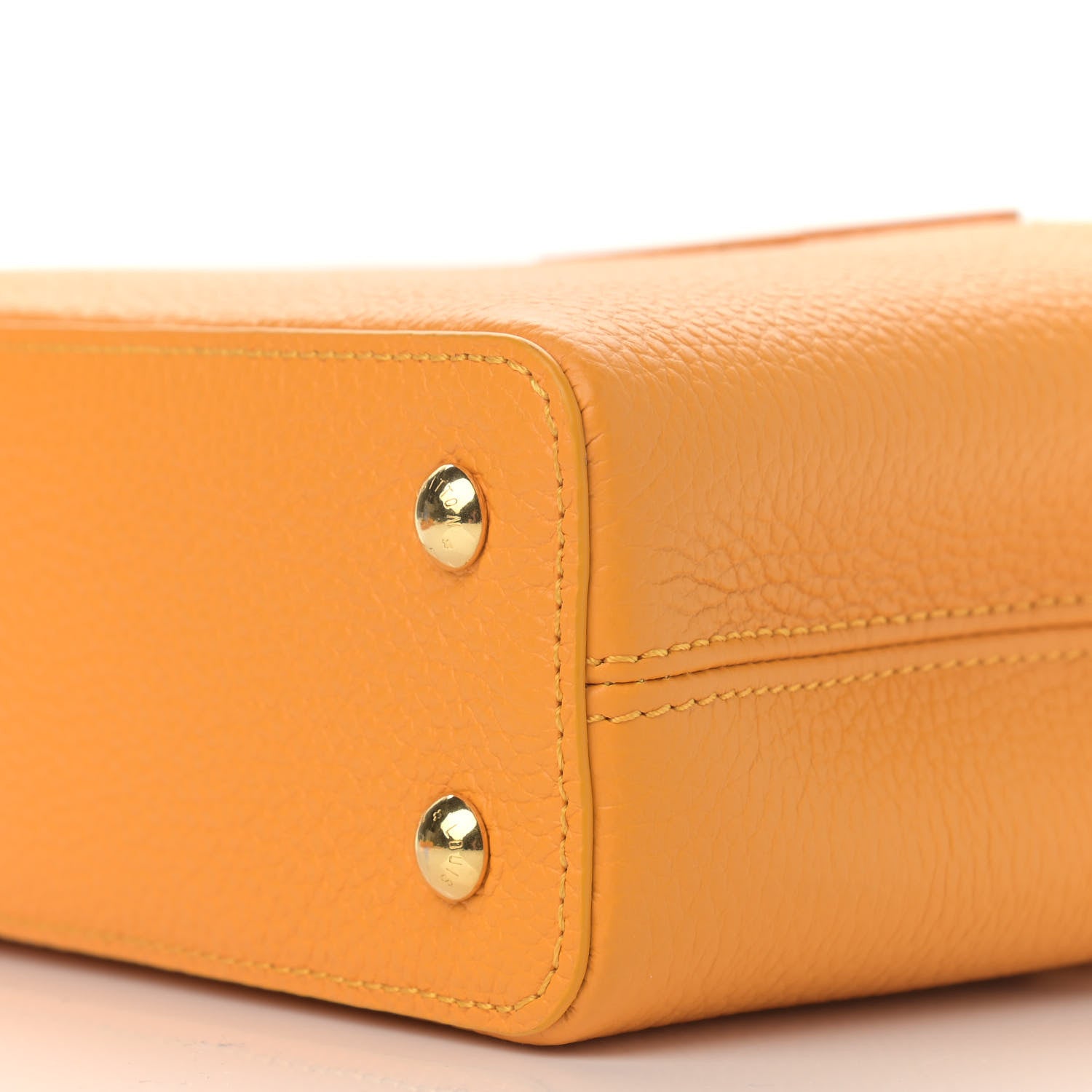 Louis Vuitton Taurillon Mini Capucines Sunbeam Yellow 9 of 10