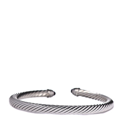 David Yurman Sterling Silver Diamond Amethyst 5mm Cable Classics Bracelet 3 of 4