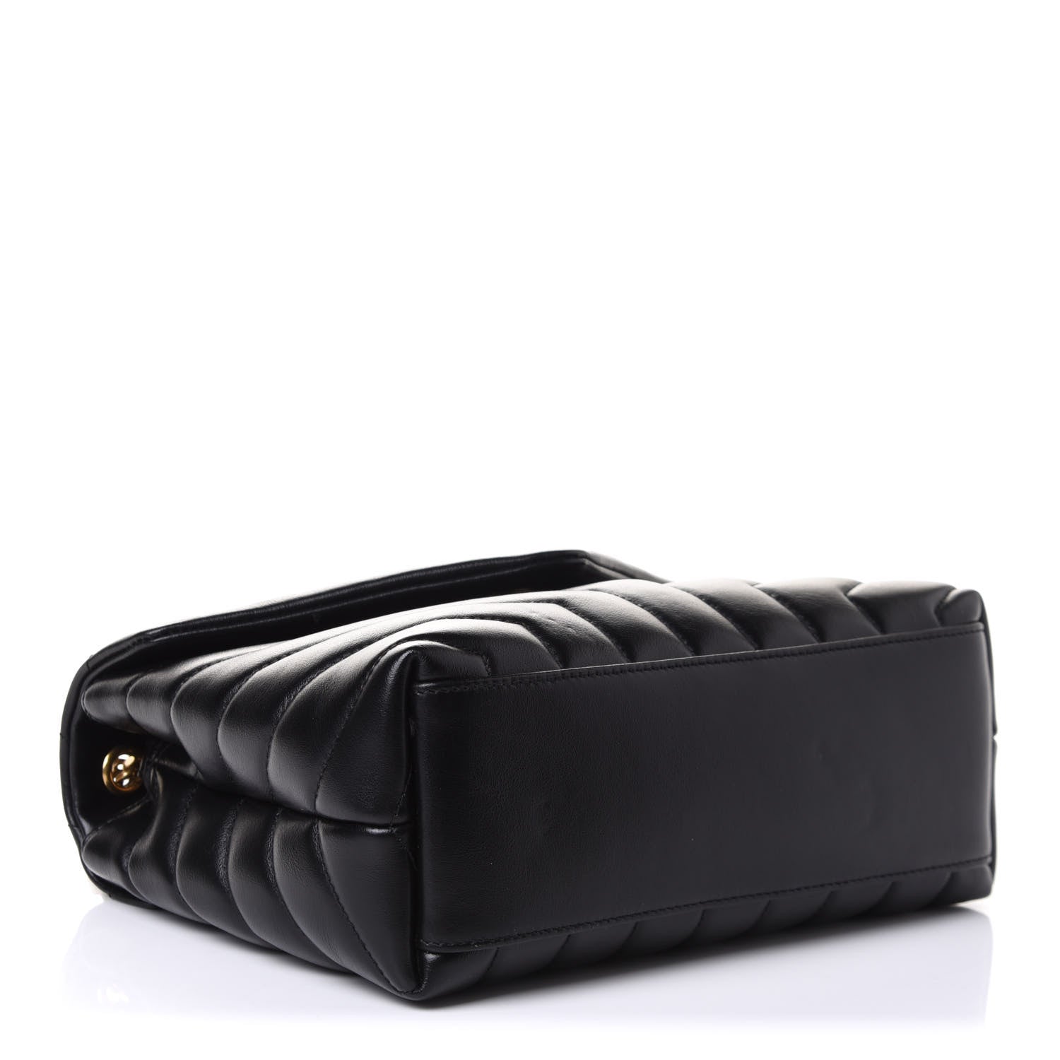 Saint Laurent Calfskin Y Quilted Monogram Small Loulou Chain Satchel Black 4 of 10