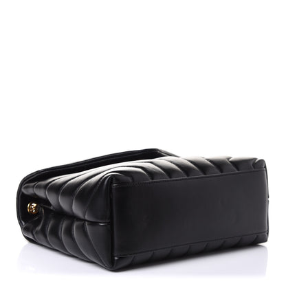 Saint Laurent Calfskin Y Quilted Monogram Small Loulou Chain Satchel Black 4 of 10