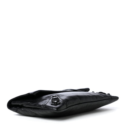 Balenciaga Agneau Classic Hardware Envelope Clutch Black 6 of 8