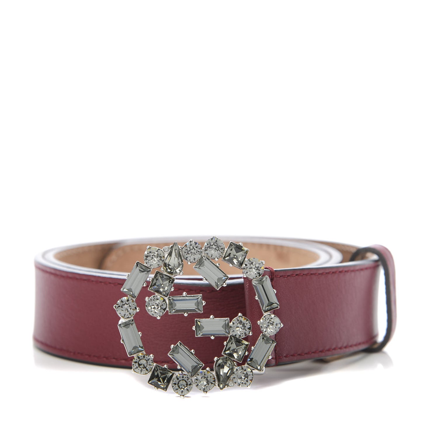 Calfskin Crystal Interlocking G Belt 75 30