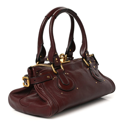 Chloe Grained Buffalo Medium Paddington Satchel Grenat 2 of 10