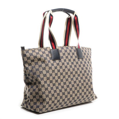 Gucci Monogram Web Large Diaper Tote Navy 3 of 8