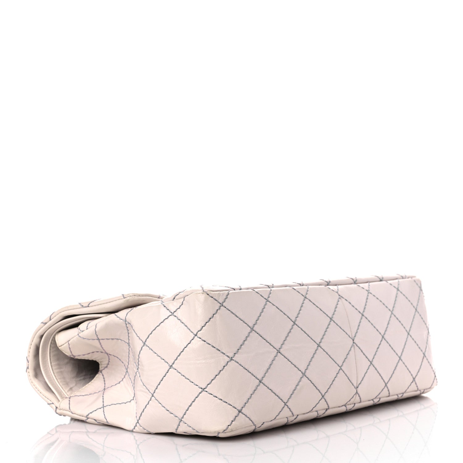 Chanel Calfskin Quilted Surpique 2.55 Reissue Flap White 4 of 16