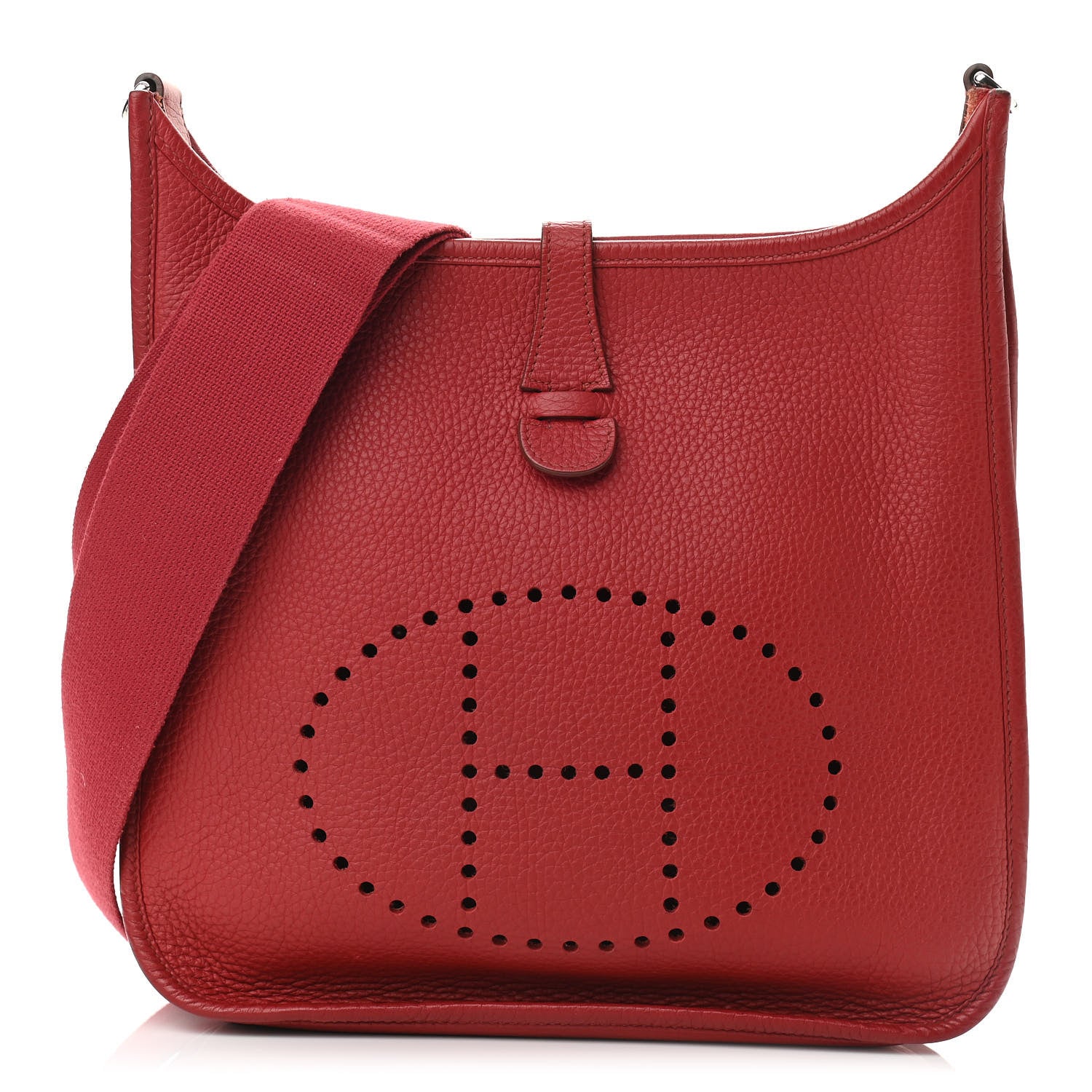 Hermes Taurillon Clemence Evelyne III PM Rouge Casaque 1 of 10