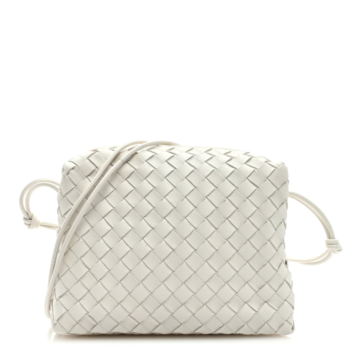 Nappa Intrecciato Small Loop Camera Bag Chalk