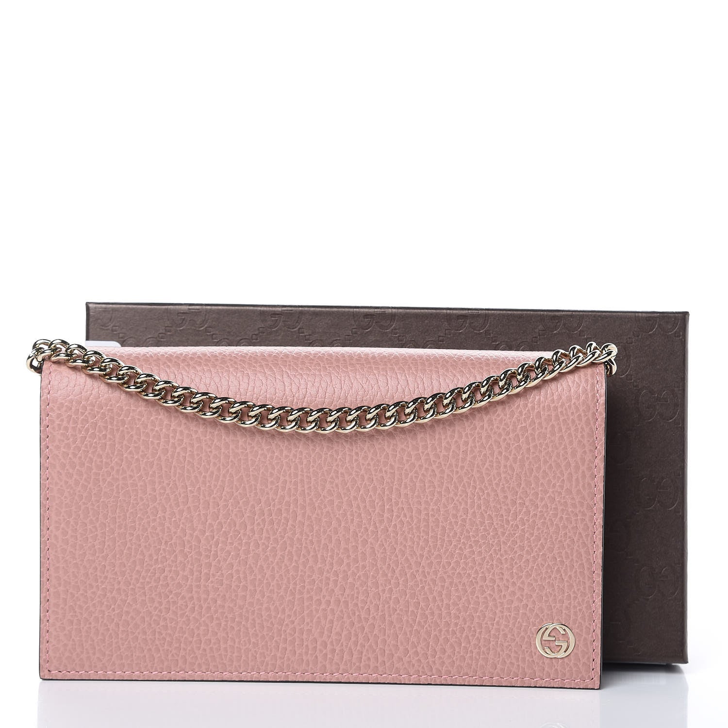 Gucci Dollar Calfskin Medium Betty Chain Wallet Soft Pink 10 of 10