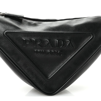 Prada Grace Lux Triangle Shoulder Bag Black 8 of 10