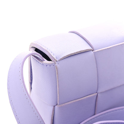 Bottega Veneta Lambskin Intreccio Candy Cassette Crossbody Bag Wisteria 10 of 11