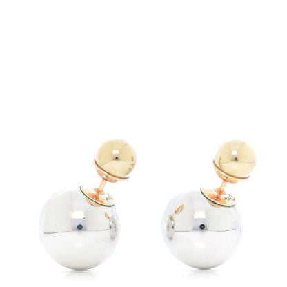 Christian Dior Mise En Dior Tribal Earrings Silver Gold 1 of 4