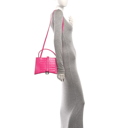 Balenciaga Grained Calfskin XS Hourglass East West Tote Lipstick Pink 2 of 12