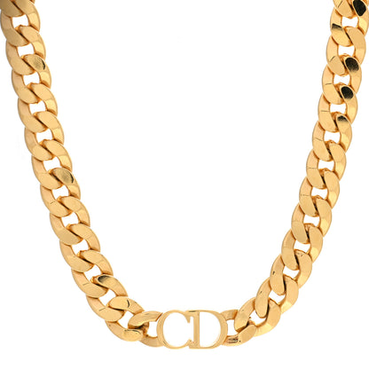 Christian Dior Metal Danseuse Etoile Chain Choker Necklace Gold 1 of 5